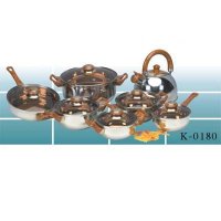 14 PCS Cookware Set with Colour Handle & Glass