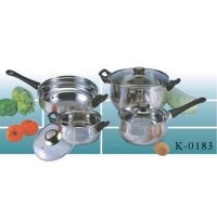 7 PCS Cookware Set with Colour Handle & Glass